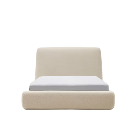 Kave Home Polsterbett Martina von Kave Home B: 90 cm / L: 200 cm, Off-White - Bouclé