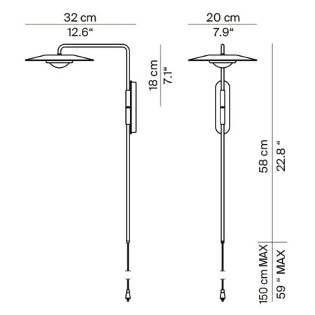 Luceplan Wandleuchte Koinè von Luceplan  Schwarz-1