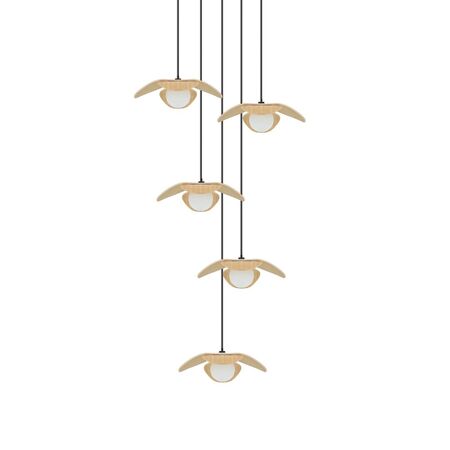 Umage Pendelleuchte Forget Me Not im Cluster 5 von Umage Ø: 19 cm / H: 4 cm, Eiche natur