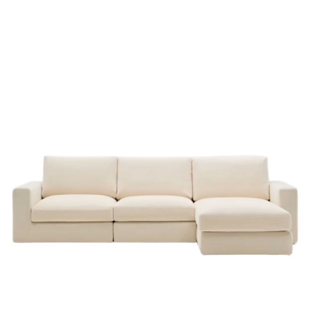 Kave Home Kave Home Alea - 4-Sitzer Modulares Sofa mit Chaiselongue rechts Ecru