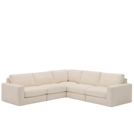 Kave Home Kave Home Alea - Modulares 5-Sitzer-Ecksofa mit Bezug aus Chenille  Ecru