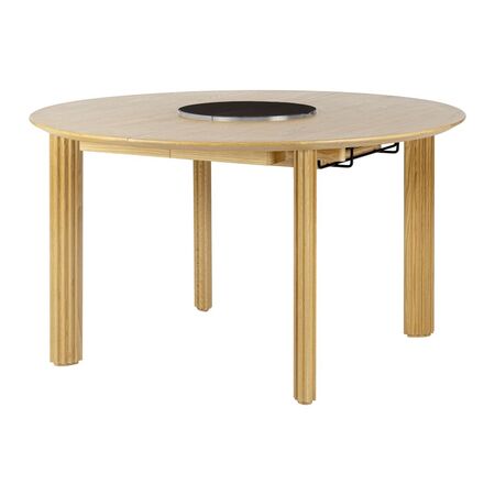 Umage Ausziehbarer Esstisch Comfort Circle von Umage Ripples, Schwarz Stahl