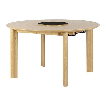 Umage Ausziehbarer Esstisch Comfort Circle von Umage Smooth, Schwarz Messing