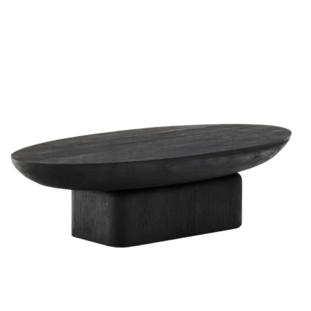 Kave Home Couchtisch Ovak von Kave Home Akazienholz natur / Geflecht schwarz