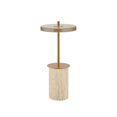 Umage Tischleuchte Asteria Move Mini von Umage Clay Travertine Brass