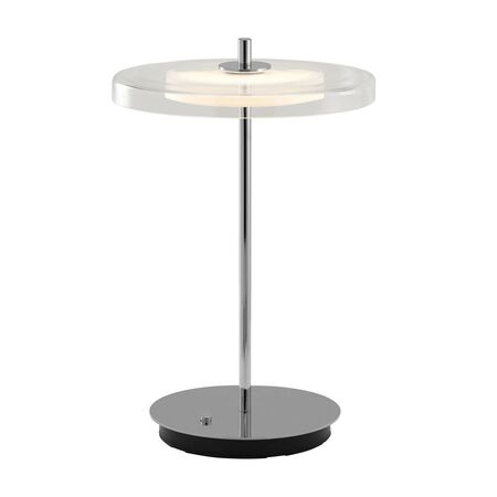 Umage Aufladbare Tischleuchte Asteria Glass Move von Umage Stahl poliert