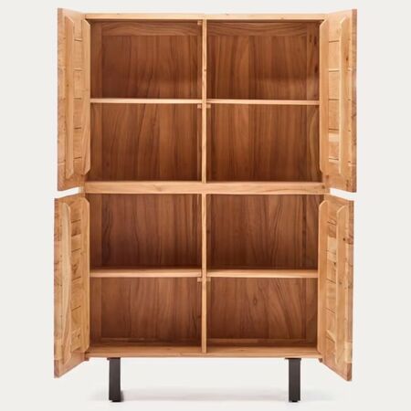 Kave_Home_4_türiges_Highboard_Uxue_Shwarz_Bein_3