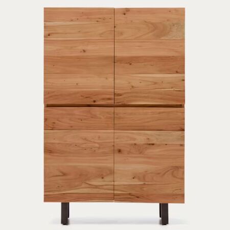 Kave_Home_4_türiges_Highboard_Uxue_Shwarz_Bein_2