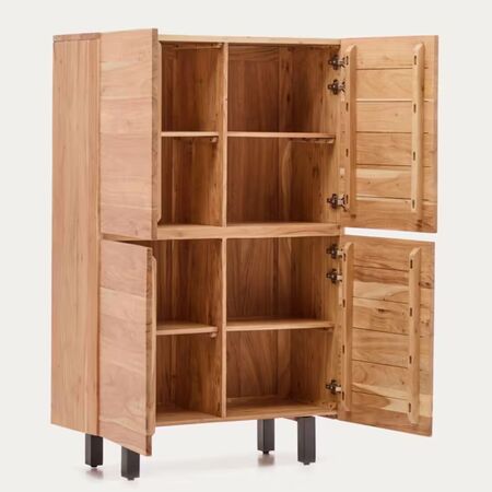 Kave_Home_4_türiges_Highboard_Uxue_Shwarz_Bein_1