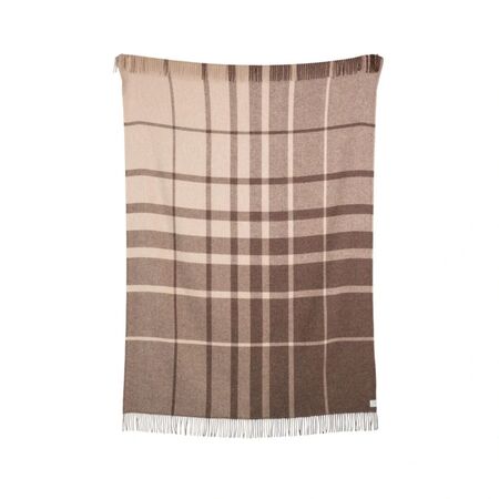 Røros Tweed Lammwolldecke Filos 135 x 200 cm von Røros Tweed Braun 