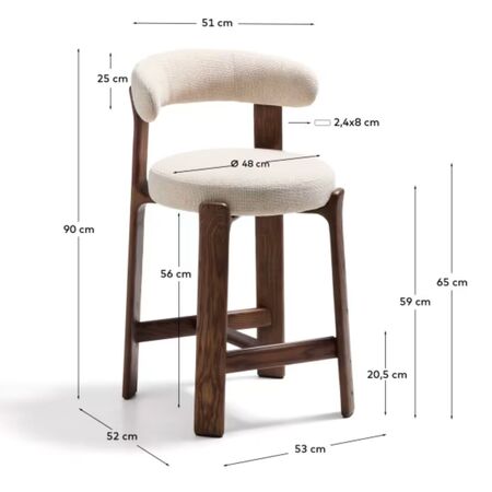 Kave_Home_Hocker_Granite_aus_Chenille_Dunkelbraun_Beige_Dimensions