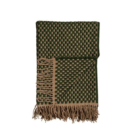 Røros Tweed Lammwolldecke Isak 150 x 210 cm von Røros Tweed Green Meadow