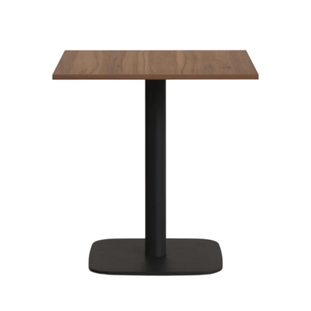 Kave Home Tisch Melamin Dina von Kave Home Nussbaum / Metallbein Schwarz lackiert