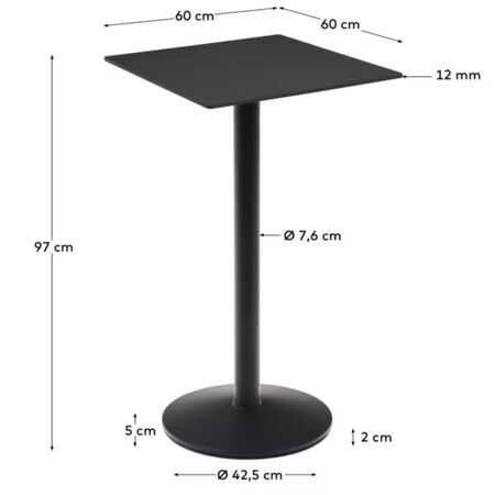 Kave_Home_Esilda_runder_Stehtisch_Schwarz_mit_schwarz_lackiertem_Metallbein_60_60_Dimesnions