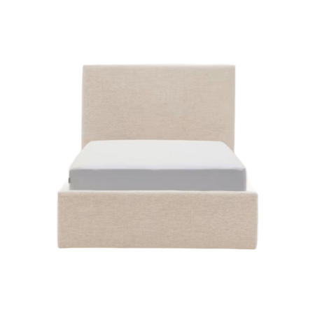 Kave Home Bett mit Bettkasten Nahiri von Kave Home B: 101 cm / Matratze - B: 90 cm / T: 215 cm, Beige