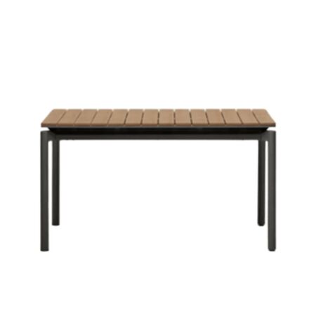 Kave Home Gartentisch Canyelles ausziehbar von Kave Home B: 140 - 200 cm / T: 90 cm / H: 76 cm, Schwarz / Braun