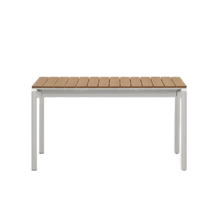 Kave Home Gartentisch Canyelles ausziehbar von Kave Home B: 140 - 200 cm / T: 90 cm / H: 76 cm, Hellgrau / Braun