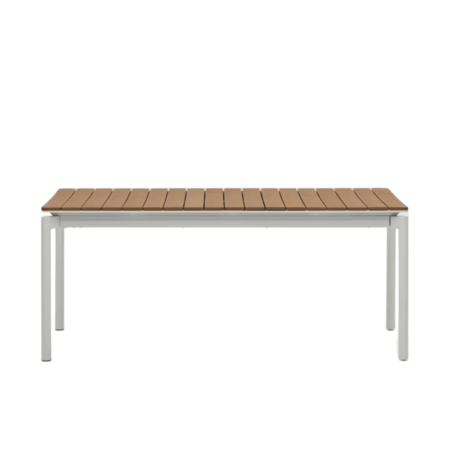 Kave Home Gartentisch Canyelles ausziehbar von Kave Home B: 180 - 240 cm / T: 100 cm / H: 76 cm, Hellgrau / Braun