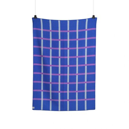 Røros Tweed,Lammwolldecke Knut 135 x 200 cm von Røros Tweed,Kobaltblau,Wohntextilien,Plaids