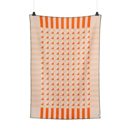 Røros Tweed Lammwolldecke Kvam 135 x 200 cm von Røros Tweed Orange