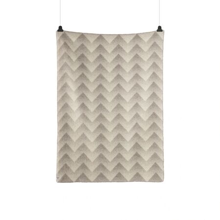 Røros Tweed Lammwolldecke Lynild 135 x 200 cm von Røros Tweed Grau/weiss