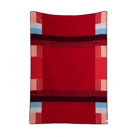 Røros Tweed Lammwolldecke Mikkel 135 x 200 cm von Røros Tweed Rot