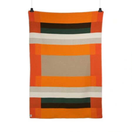 Røros Tweed Lammwolldecke Mikkel 135 x 200 cm von Røros Tweed Orange