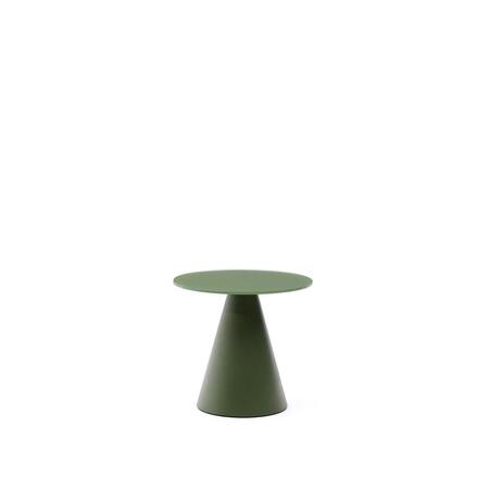 Kave Home Kave Home WILSHIRE - Beistelltisch Glas  Ø: 35 cm, Milch glas / Hellgrau