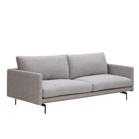 Wendelbo Trace Sofa Kieselweiss 02 - Navona, L: 177 cm, Stahl schwarz pulverbeschichtet