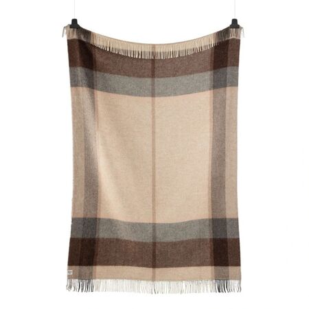 Røros Tweed Lammwolldecke Myrull 140 x 220 cm von Røros Tweed Beige
