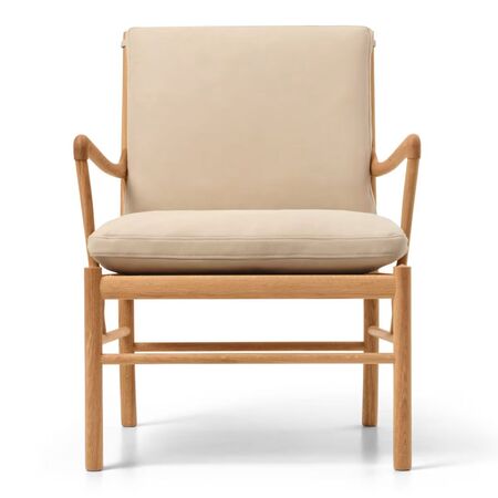 Carl Hansen & Søn OW 149 Chair mit Lederbezug von Carl Hansen & Son Terra Lime 20365, Eiche geölt