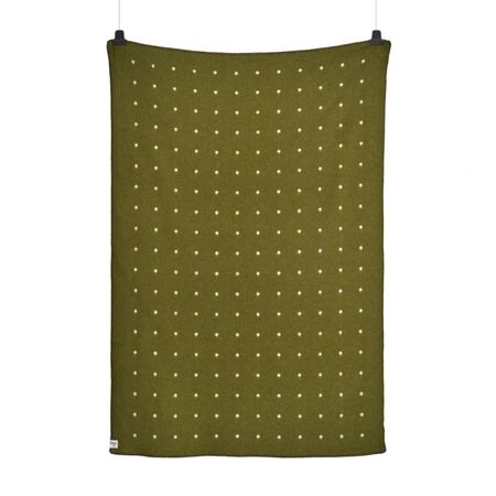 Røros Tweed Lammwolldecke Pastille 135 x 200 cm von Røros Tweed Green Moss