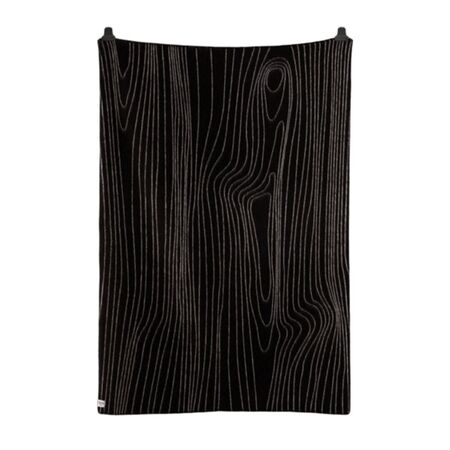 Røros Tweed Lammwolldecke Skog 135 x 200 cm von Røros Tweed Schwarz/Natur