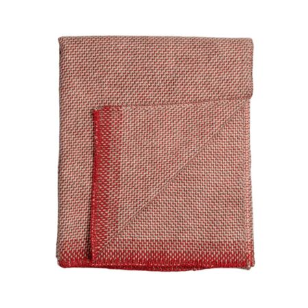 Røros Tweed Lammwolldecke Una 150 x 200 cm von Røros Tweed Hellrot