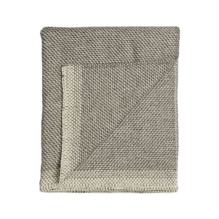 Røros Tweed Lammwolldecke Una 150 x 200 cm von Røros Tweed Grau