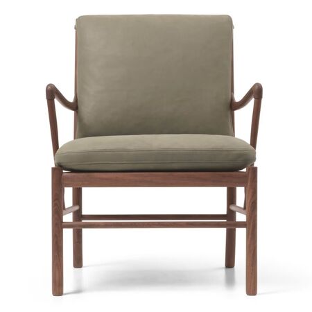 Carl Hansen & Søn OW 149 Chair mit Lederbezug von Carl Hansen & Son Terra Jade 20368, Walnuss geölt