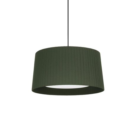 Santa & Cole Pendelleuchte GT5 von Santa & Cole Grünes Roh band, Schwarz / Satin Nickel für 2 Lichtquellen