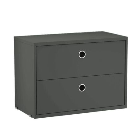 String Furniture Cabinet with Drawers Darkgrau, B: 58 cm, T: 30 cm