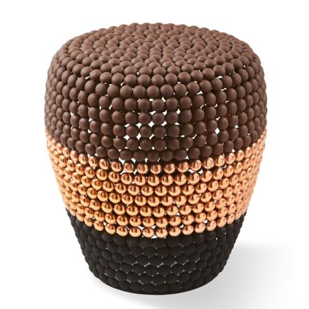 Pols Potten Striped Stool Dot von Pols Potten Dunkelbraun