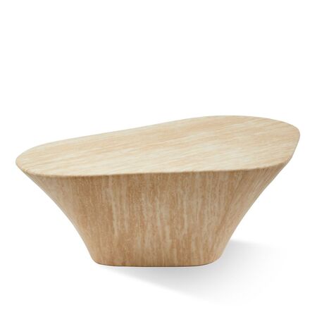 Pols Potten Ovaler Couchtisch in Marmoroptik von Pols Potten Beige, M