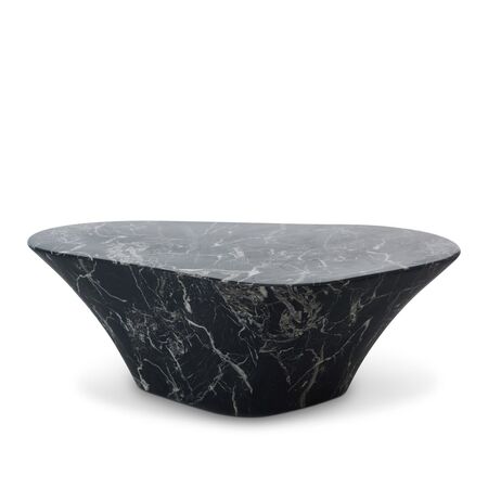 Pols Potten Ovaler Couchtisch in Marmoroptik von Pols Potten Schwarz, M