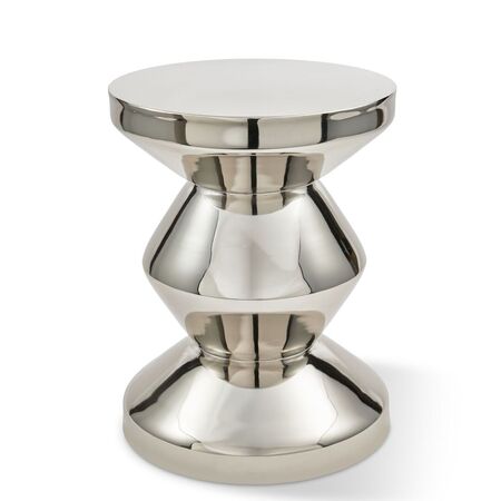 Pols Potten Metallhocker Zig Zag von Pols Potten Silber