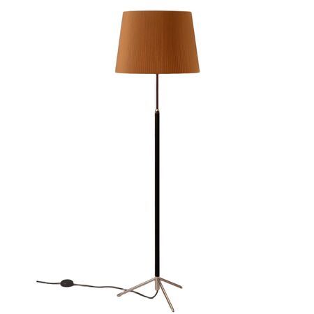 Santa & Cole Stehleuchten Pie de Salón G1 von Santa & Cole Mustard Raw Color Ribbon, Chrome-Plated