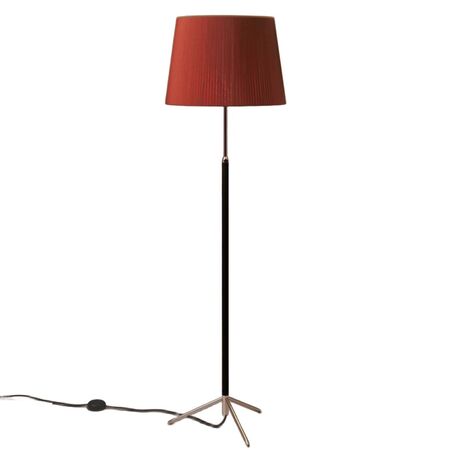 Santa & Cole Stehleuchten Pie de Salón G1 von Santa & Cole Red-Amber Ribbon, Chrome-Plated
