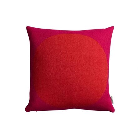 Røros Tweed,Lammwollkissen Åsmund Bold 50 x 50 cm von Røros Tweed,Rot/Türkis,Wohntextilien,Zierkissen
