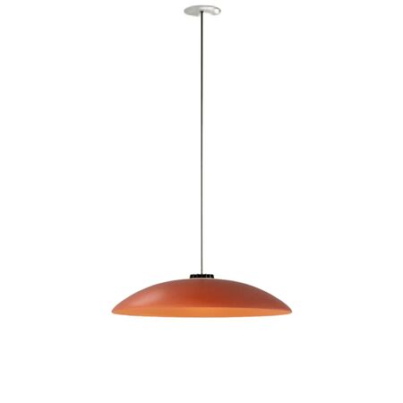 Santa & Cole Pendelleuchte HeadLed Metallic M von Santa & Cole Hematite Red, 3 M / 118.1", White Built-In (Not Dimmable)