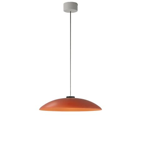 Santa & Cole Pendelleuchte HeadLed Metallic M von Santa & Cole Hematite Red, 3 M / 118.1", White Surface Dimmable DALI