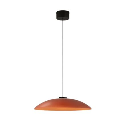 Santa & Cole Pendelleuchte HeadLed Metallic M von Santa & Cole Hematite Red, 8 M / 315", Black Surface Dimmable 1-10V