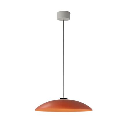 Santa & Cole Pendelleuchte HeadLed Metallic M von Santa & Cole Hematite Red, 8 M / 315", White Surface Dimmable DALI