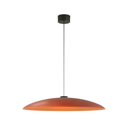 Santa & Cole Pendelleuchte HeadLed Metallic L von Santa & Cole Hematite Red, 8 M / 315", Black Surface Dimmable DALI